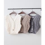 フリンジニットベストカーディガン | NICE CLAUP / OLIVE des OLIVE OUTLET | 詳細画像2