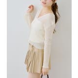 シアーリブスパンコールVカーディガン | NICE CLAUP / OLIVE des OLIVE OUTLET | 詳細画像2