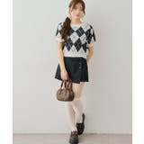シャギーアーガイル半袖プルオーバー | NICE CLAUP / OLIVE des OLIVE　OUTLET | 詳細画像3 