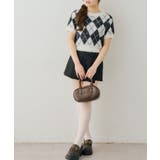 シャギーアーガイル半袖プルオーバー | NICE CLAUP / OLIVE des OLIVE　OUTLET | 詳細画像4 