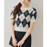 シャギーアーガイル半袖プルオーバー | NICE CLAUP / OLIVE des OLIVE　OUTLET | 詳細画像9 