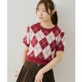 シャギーアーガイル半袖プルオーバー | NICE CLAUP / OLIVE des OLIVE　OUTLET | 詳細画像32 