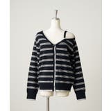 ボーダーオフショルカーディガン | NICE CLAUP / OLIVE des OLIVE　OUTLET | 詳細画像8 