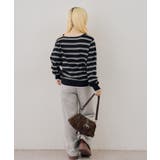 ボーダーオフショルカーディガン | NICE CLAUP / OLIVE des OLIVE　OUTLET | 詳細画像11 