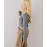 フロントギャザーレーストリムカーディガン | NICE CLAUP / OLIVE des OLIVE OUTLET | 詳細画像17