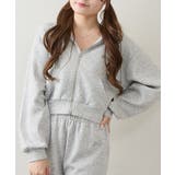 トップグレー | 【セットアップ対応可】ラメダンボールZIPパーカー | NICE CLAUP / OLIVE des OLIVE　OUTLET