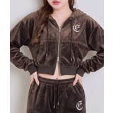 【セットアップ対応可】ロゴ刺しゅうベロアパーカー | NICE CLAUP / OLIVE des OLIVE　OUTLET | 詳細画像13 