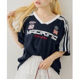 袖レースゲームTシャツ | NICE CLAUP / OLIVE des OLIVE　OUTLET | 詳細画像1 