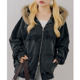 フェイクファー付ピグメントパーカー | NICE CLAUP / OLIVE des OLIVE OUTLET | 詳細画像1
