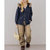 フェイクファー付ピグメントパーカー | NICE CLAUP / OLIVE des OLIVE OUTLET | 詳細画像32