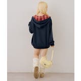 裏毛配色ロゴジップパーカー | NICE CLAUP / OLIVE des OLIVE OUTLET | 詳細画像9