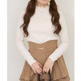 アイボリー | 起毛リブハイネックロンT | NICE CLAUP / OLIVE des OLIVE　OUTLET