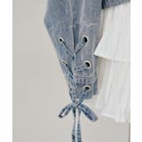 袖レースアップリボンデニムジャケット | NICE CLAUP / OLIVE des OLIVE OUTLET | 詳細画像7