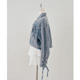 袖レースアップリボンデニムジャケット | NICE CLAUP / OLIVE des OLIVE OUTLET | 詳細画像8