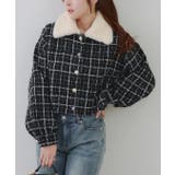 ラメツイードファー付ジャケット | NICE CLAUP / OLIVE des OLIVE OUTLET | 詳細画像1