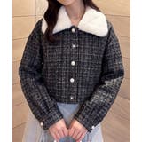 ラメツイードファー付ジャケット | NICE CLAUP / OLIVE des OLIVE OUTLET | 詳細画像3