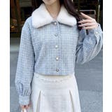 ラメツイードファー付ジャケット | NICE CLAUP / OLIVE des OLIVE OUTLET | 詳細画像4