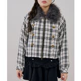 ツイードファーフェイクファー衿ブルゾン | NICE CLAUP / OLIVE des OLIVE　OUTLET | 詳細画像2 