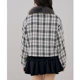 ツイードファーフェイクファー衿ブルゾン | NICE CLAUP / OLIVE des OLIVE　OUTLET | 詳細画像4 