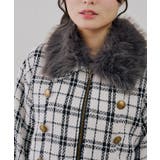ツイードファーフェイクファー衿ブルゾン | NICE CLAUP / OLIVE des OLIVE　OUTLET | 詳細画像5 