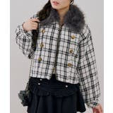 ツイードファーフェイクファー衿ブルゾン | NICE CLAUP / OLIVE des OLIVE　OUTLET | 詳細画像18 