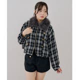 ツイードファーフェイクファー衿ブルゾン | NICE CLAUP / OLIVE des OLIVE　OUTLET | 詳細画像25 