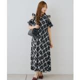 ブラック | アソート肩開きフリルワンピ | NICE CLAUP / OLIVE des OLIVE OUTLET