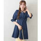 ネイビー | 【丈の長さを選べる】ホルター付ウエストマークワンピース | NICE CLAUP / OLIVE des OLIVE　OUTLET