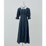 ブルー系 | 【丈の長さを選べる】ホルター付ウエストマークワンピース | NICE CLAUP / OLIVE des OLIVE　OUTLET