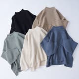 パール編みハイネックプルオーバー