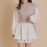 エンボスダイヤ柄×異素材サイドリボンブラウス | OLIVE des OLIVE OUTLET | 詳細画像14