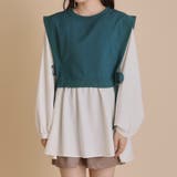エンボスダイヤ柄×異素材サイドリボンブラウス | OLIVE des OLIVE OUTLET | 詳細画像20