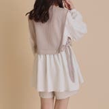 エンボスダイヤ柄×異素材サイドリボンブラウス | OLIVE des OLIVE OUTLET | 詳細画像16
