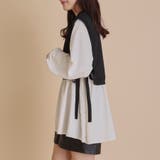 エンボスダイヤ柄×異素材サイドリボンブラウス | OLIVE des OLIVE OUTLET | 詳細画像8