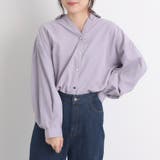 ラベンダー | BACKリボンたけのこタックブラウス | OLIVE des OLIVE OUTLET