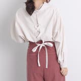 アイボリー | BACKリボンたけのこタックブラウス | OLIVE des OLIVE OUTLET