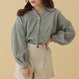 ミント | コール後リボンたけのこタックブラウス | OLIVE des OLIVE OUTLET