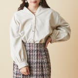 アイボリー | コール後リボンたけのこタックブラウス | OLIVE des OLIVE OUTLET
