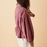 ガンクラブ衿袖クレリックペプラムブラウス | OLIVE des OLIVE OUTLET | 詳細画像2