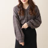 【大人気】TRグレンチェックBACKループたけのこブラウス | OLIVE des OLIVE OUTLET | 詳細画像7