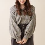 【大人気】TRグレンチェックBACKループたけのこブラウス | OLIVE des OLIVE OUTLET | 詳細画像1
