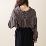 【大人気】TRグレンチェックBACKループたけのこブラウス | OLIVE des OLIVE OUTLET | 詳細画像8