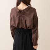 【大人気】TRグレンチェックBACKループたけのこブラウス | OLIVE des OLIVE OUTLET | 詳細画像4
