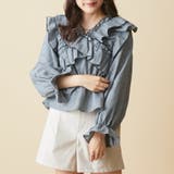 グレンチェッククロス衿ブラウス | OLIVE des OLIVE OUTLET | 詳細画像2