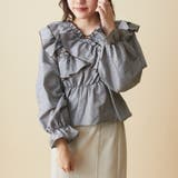 グレンチェッククロス衿ブラウス | OLIVE des OLIVE OUTLET | 詳細画像8