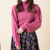 ピンク | リブボトルネックプルオーバー | OLIVE des OLIVE OUTLET