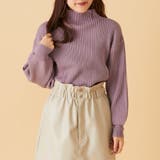 ラベンダー | リブボトルネックプルオーバー | OLIVE des OLIVE OUTLET