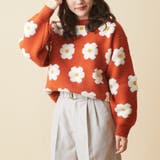 オレンジ | フラワー刺繍プルオーバー | OLIVE des OLIVE OUTLET