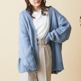 ブルー | ロービングニットVカーディガン | OLIVE des OLIVE OUTLET