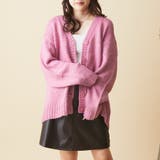 ピンク | ロービングニットVカーディガン | OLIVE des OLIVE OUTLET